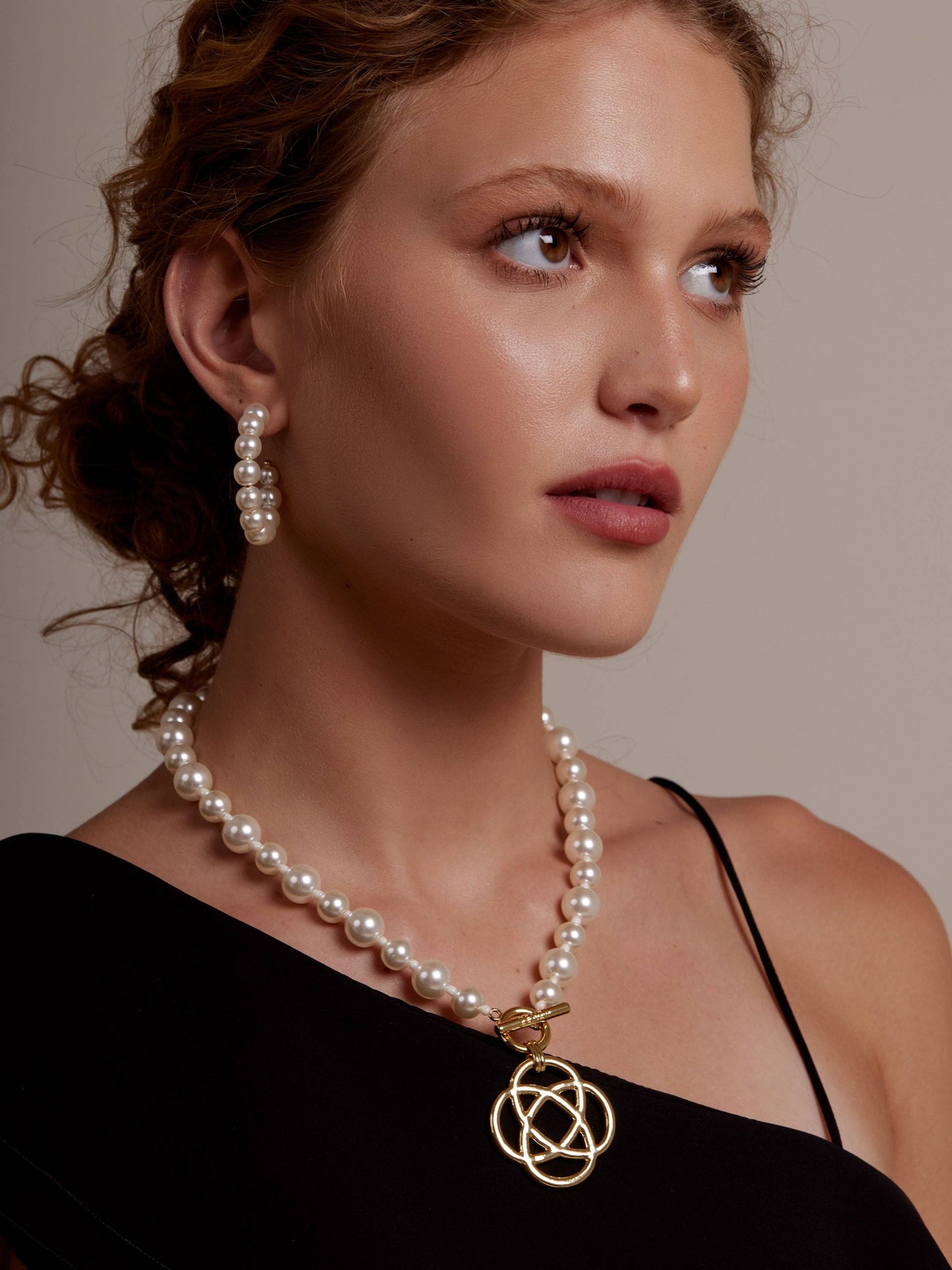 Classic Pearl Hoop Earring