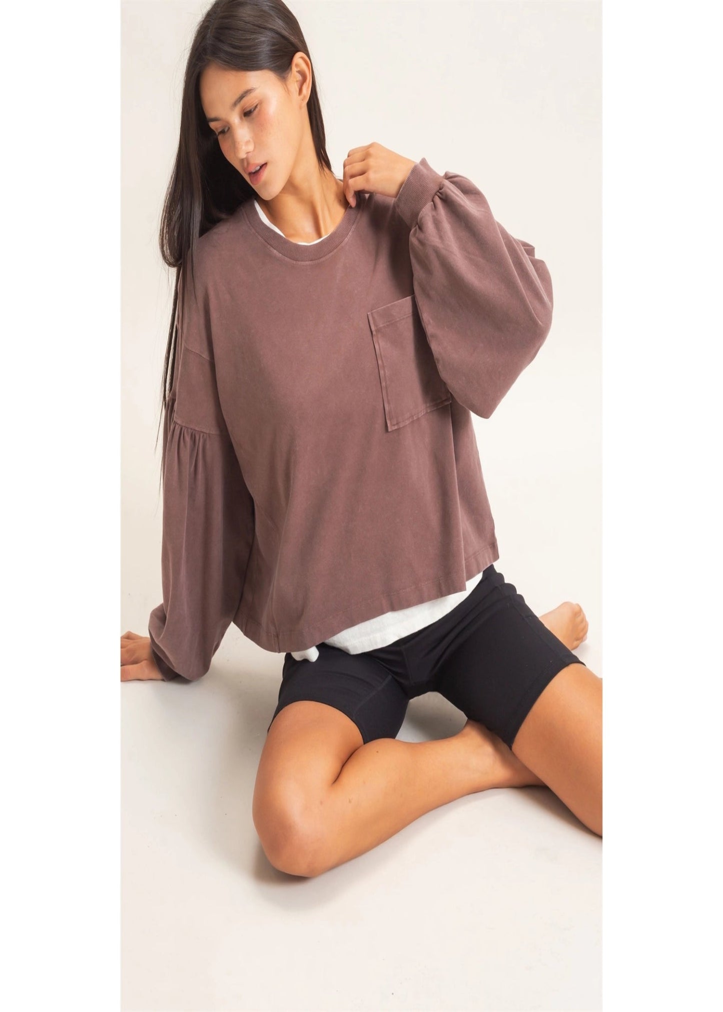 BROOKE TOP - DARK BROWN