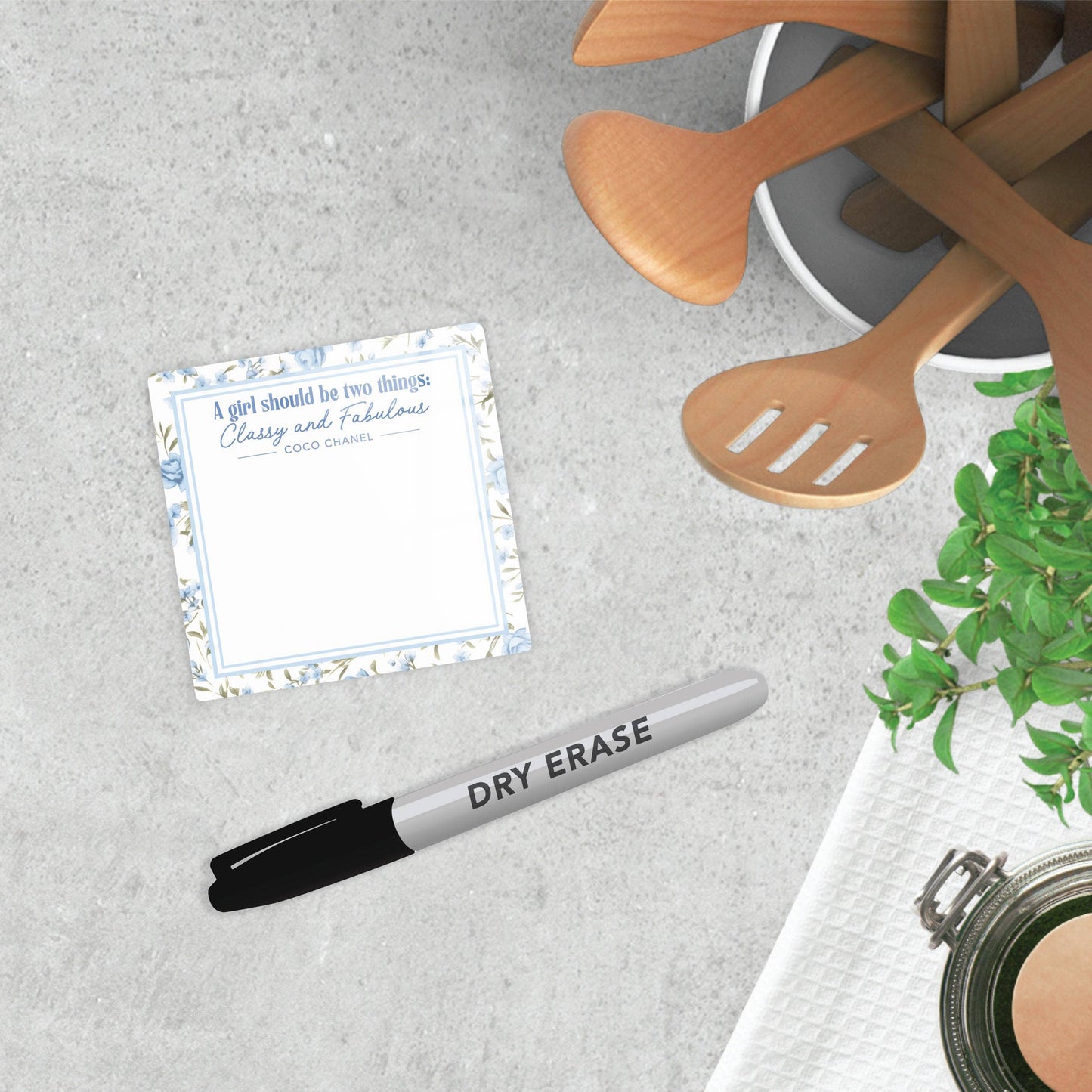 Chinoiserie Chic, Classy & Fabulous, Dry Erase Glass Tile