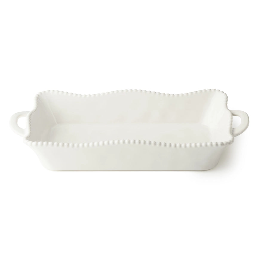 PERLETTE CREAM MEDIUM RECTANGULAR BAKER