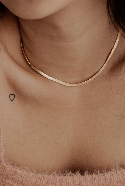 Dainty Herringbone Necklace