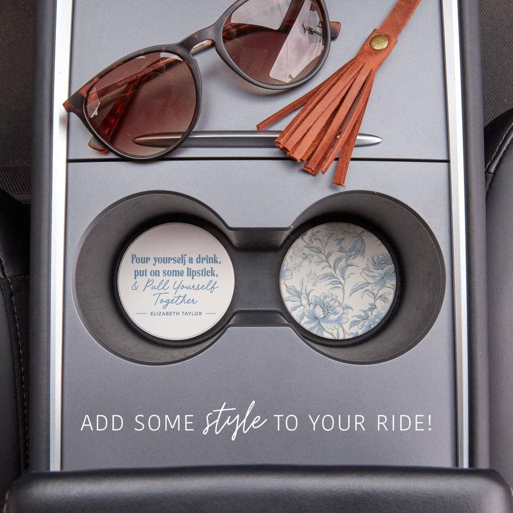 Car Coasters, Gifts for Girls, Ladies Gift, Floral Coaster