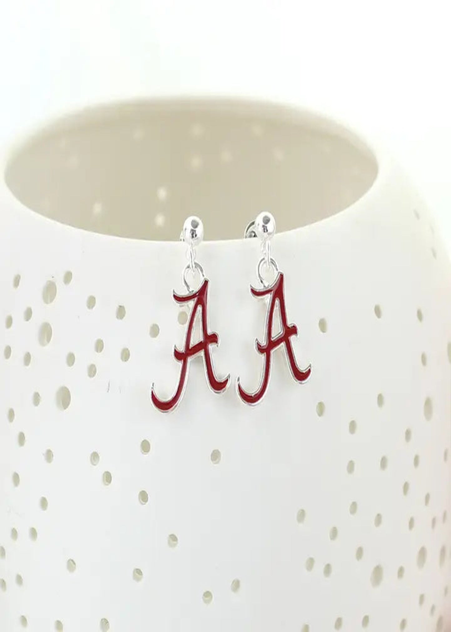 ALABAMA ENAMEL LOGO EARRING-ALABAMA