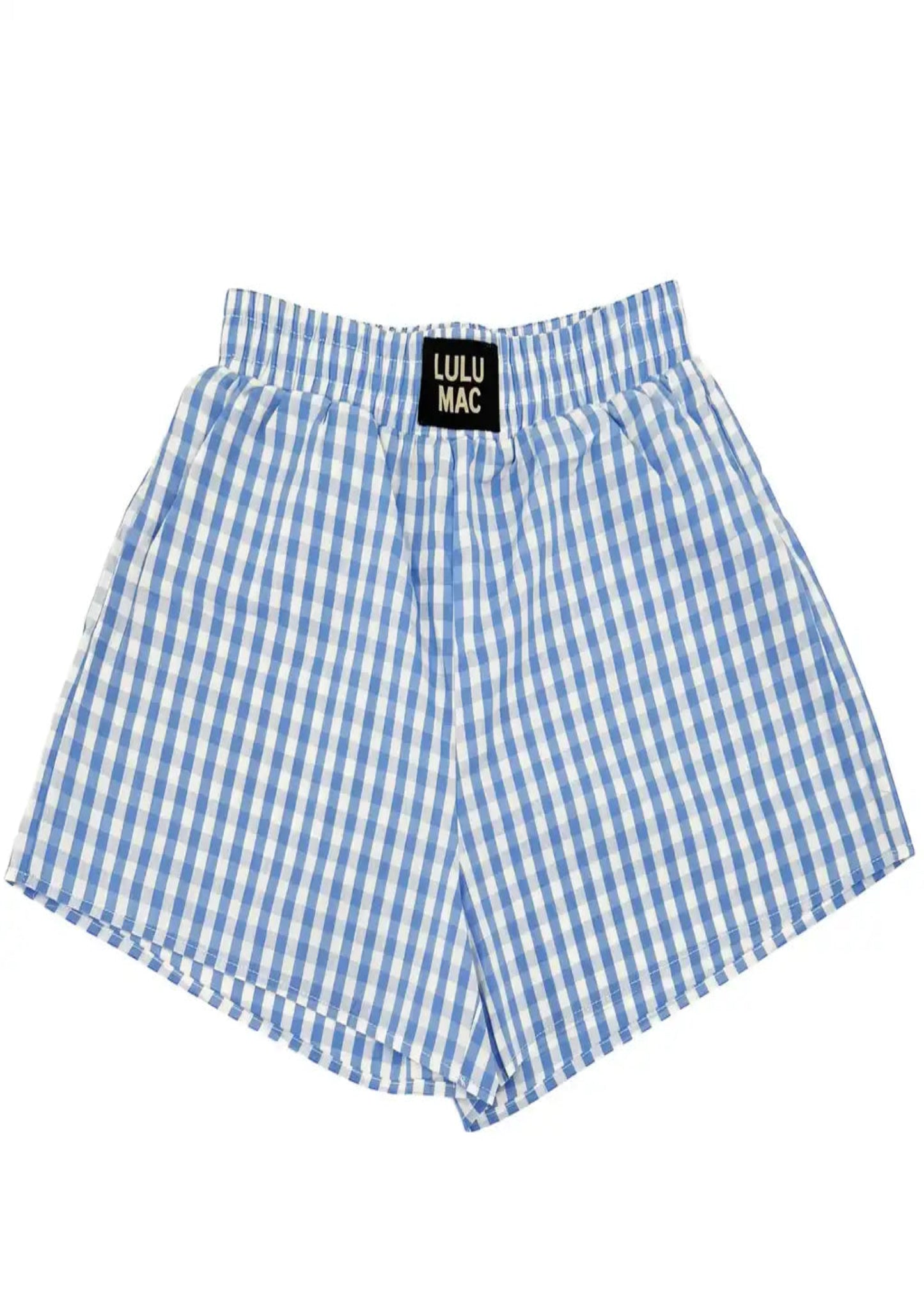 GINGHAM BOXER SHORT - LIGHT BLUE