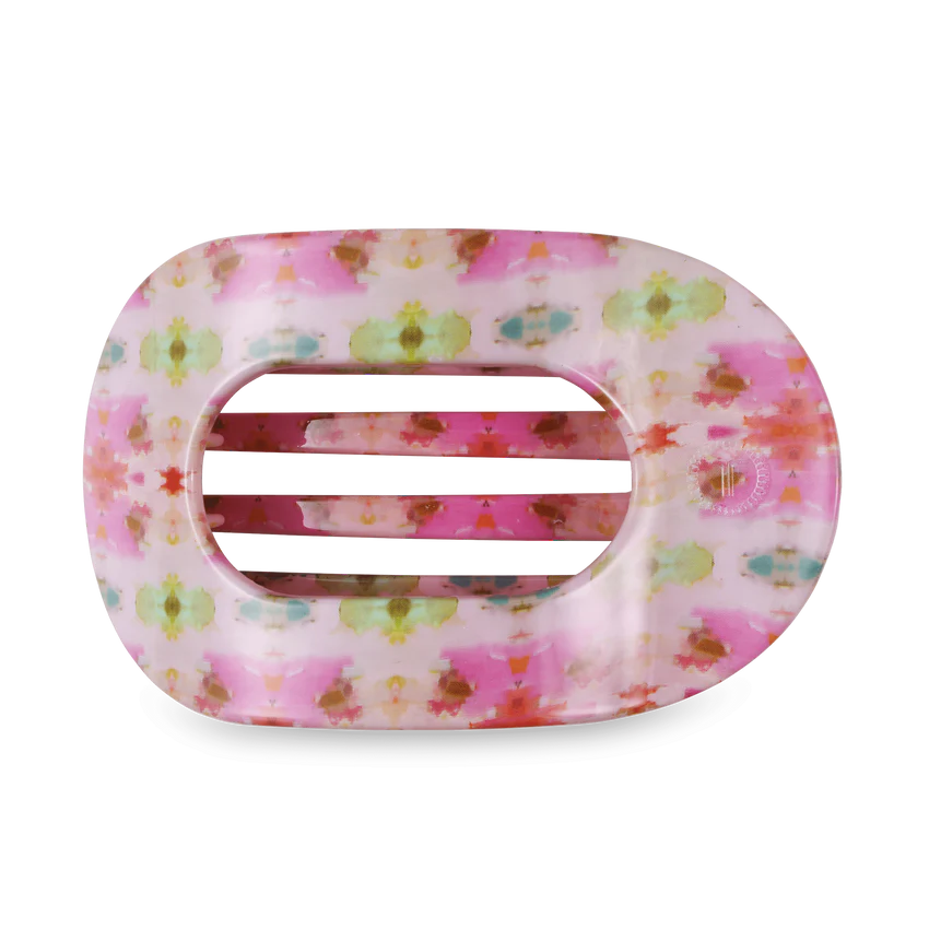 TELETIES Flat Round Hair Clip for Women - Durable Plastic Hair Accessory