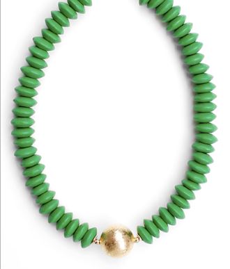 WOODEN BEAD & CCB CHOKER: GREEN