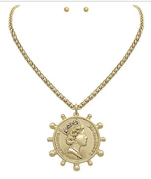 COIN NECKLACE SET: VINTAGE GOLD