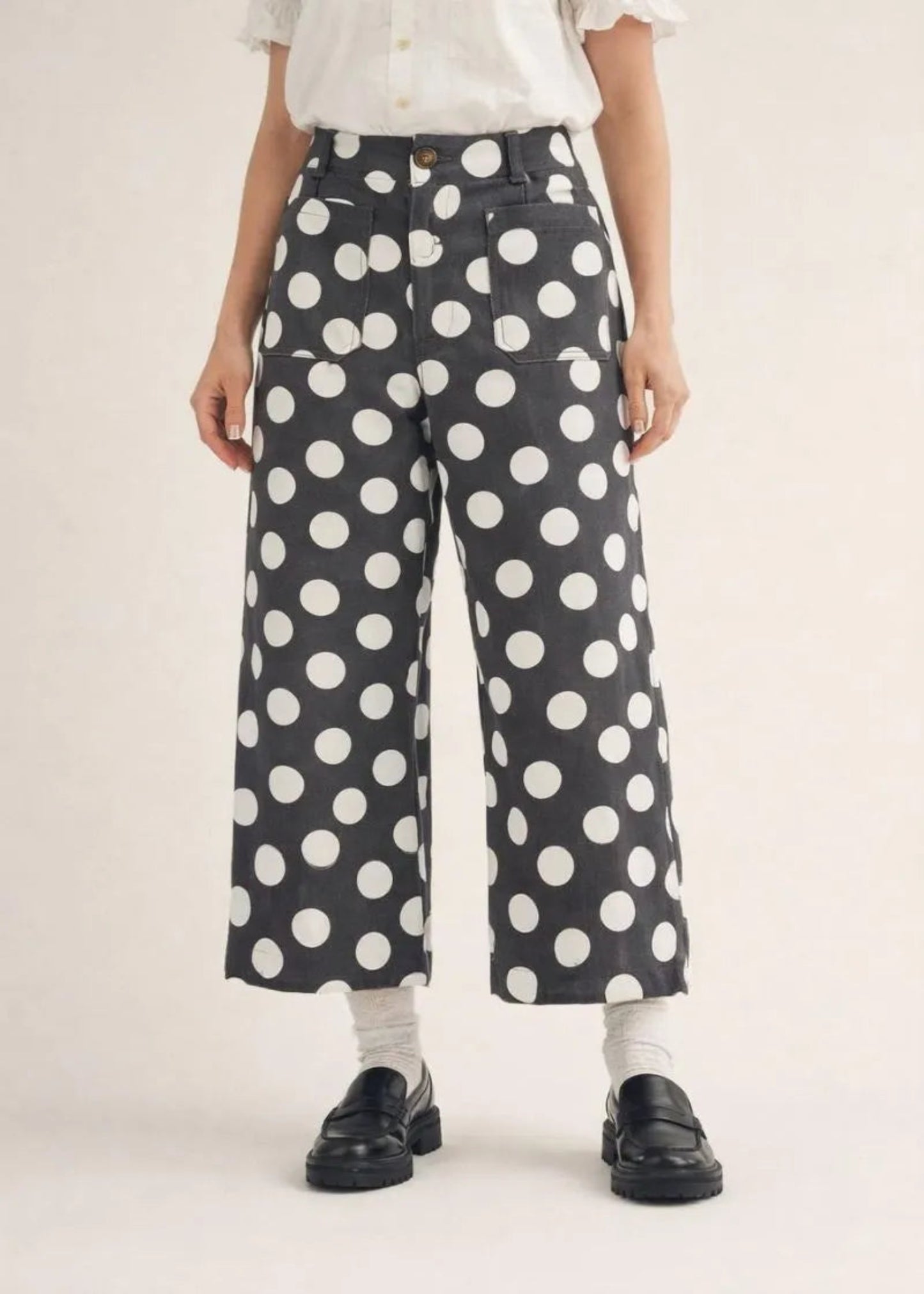 HIGH WAIST POLKA DOT PANTS
