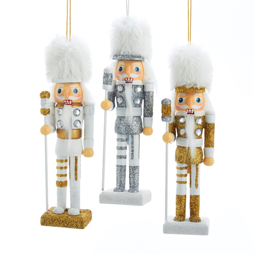 6" HOLLYWOD NUTCRACKERS - GOLD, SILVER, WHITE