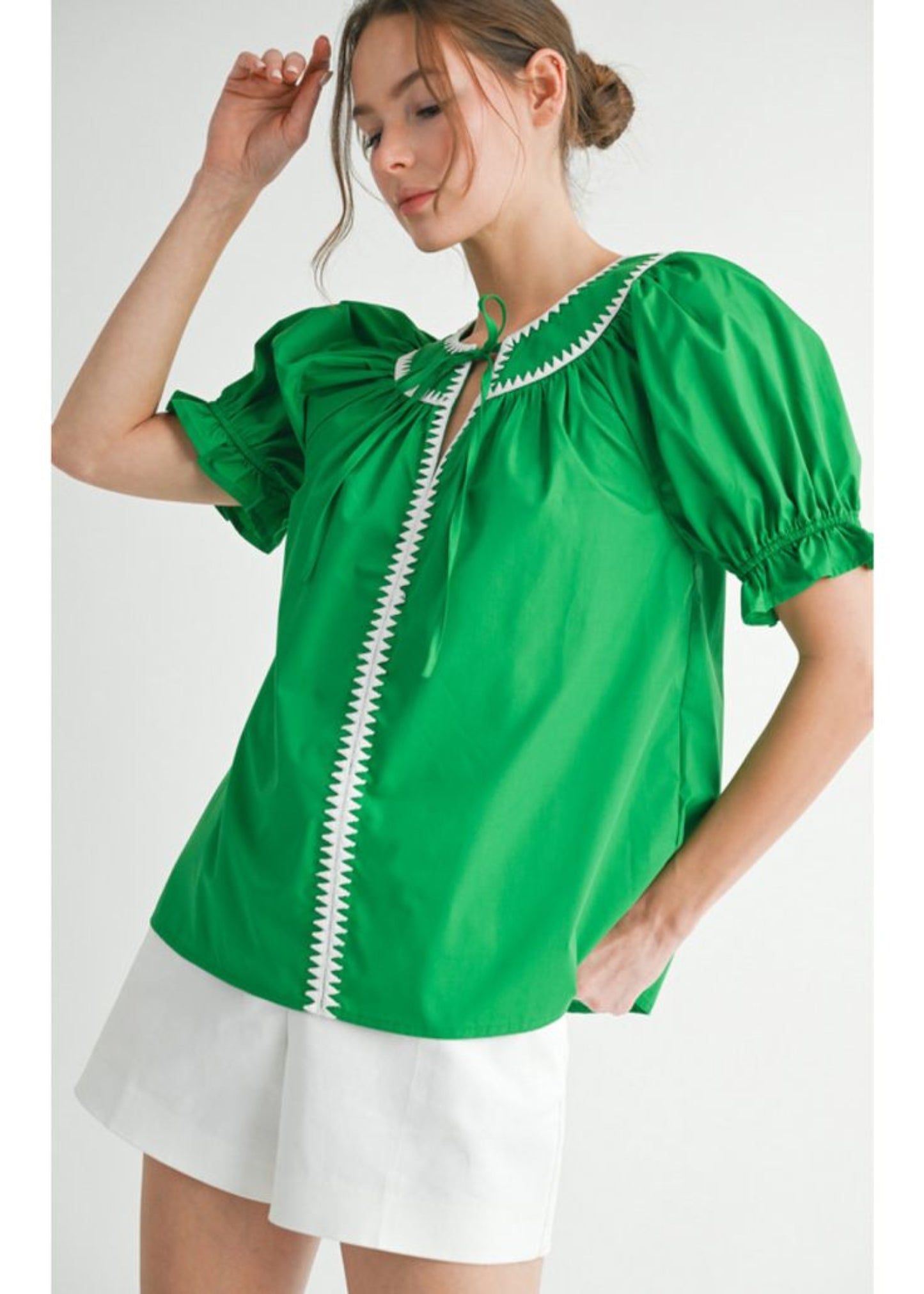 LAUREL TOP - KELLY GREEN