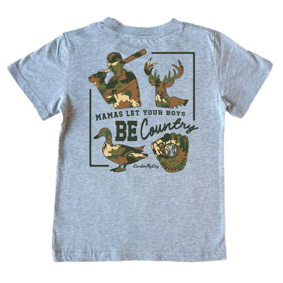 KIDS' BE COUNTRY TEE - HEATHER GRAY