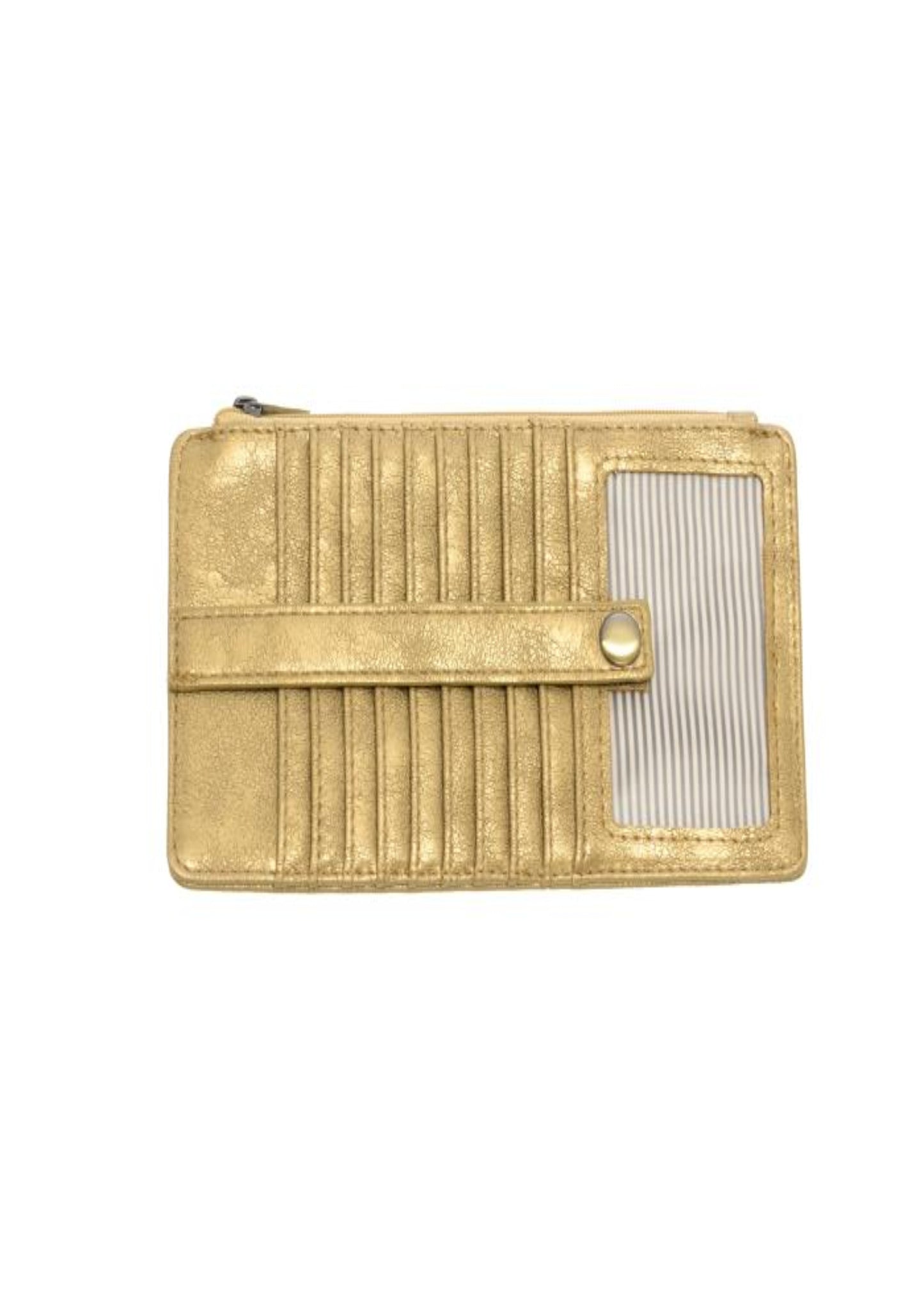 NEW KARA MINI WALLET-METALLIC GOLD
