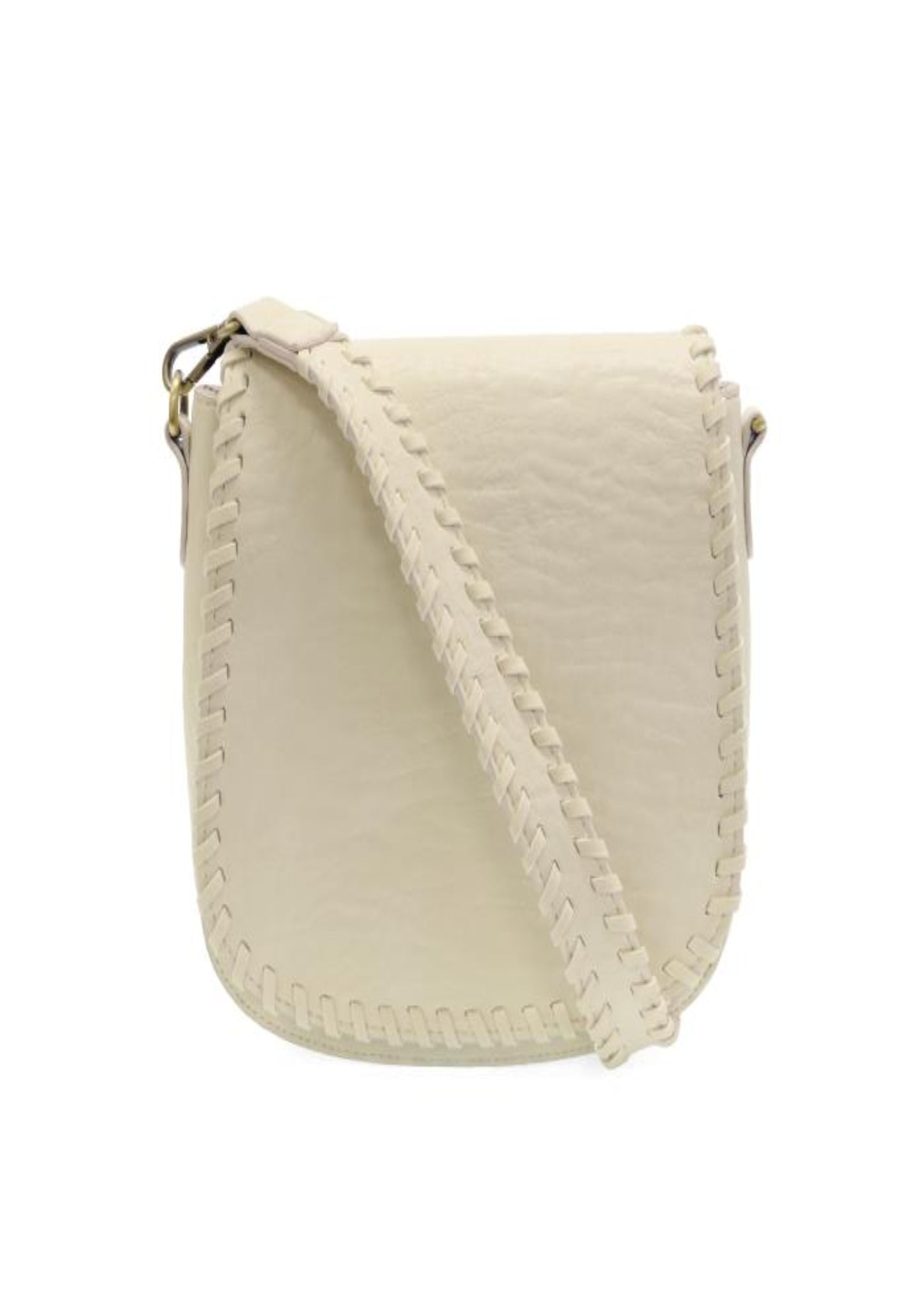 ANNIE WHIPSTITCH SADDLE CROSSBODY-CREAM