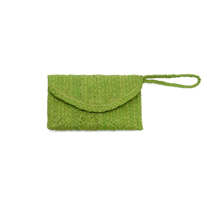 Portia Jute Clutch Wristlet