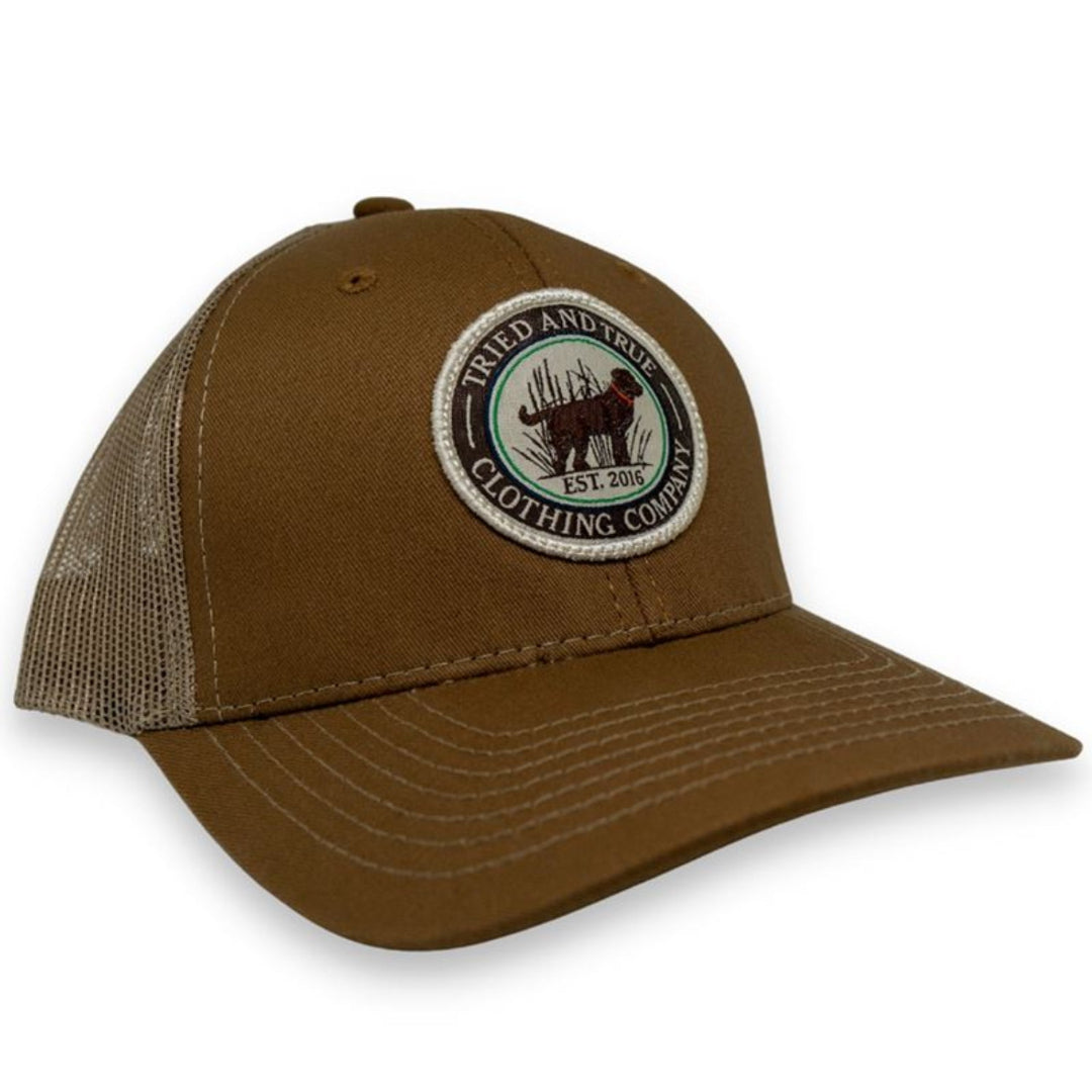 TRUE DOG WOVEN PATCH- BROWN/KHAKI