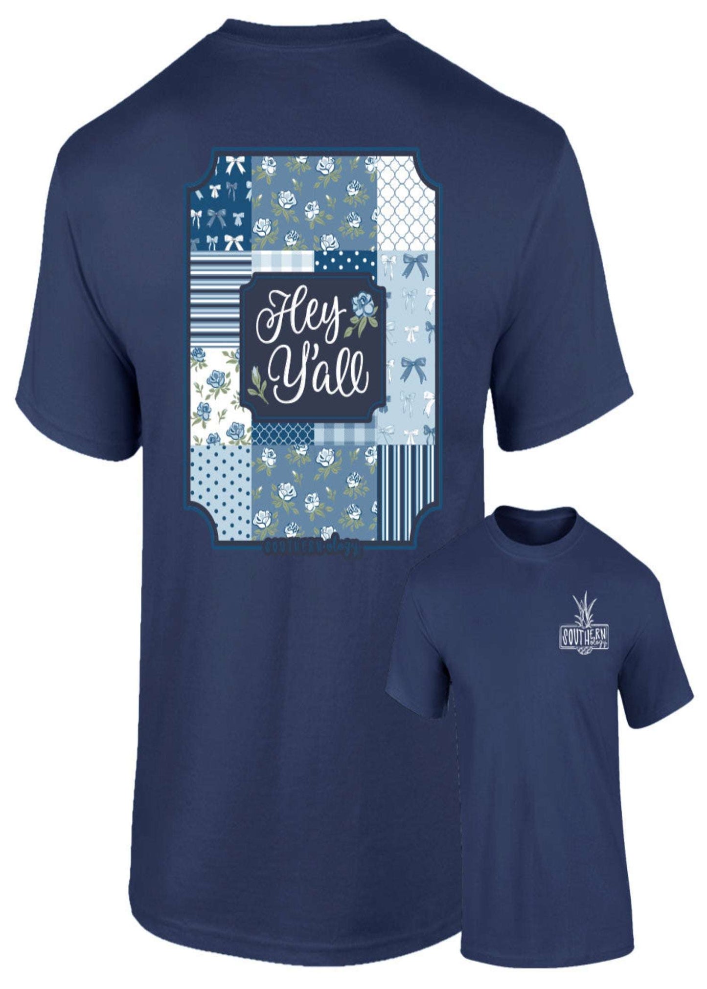 Patchwork Hey Y'all T-Shirt