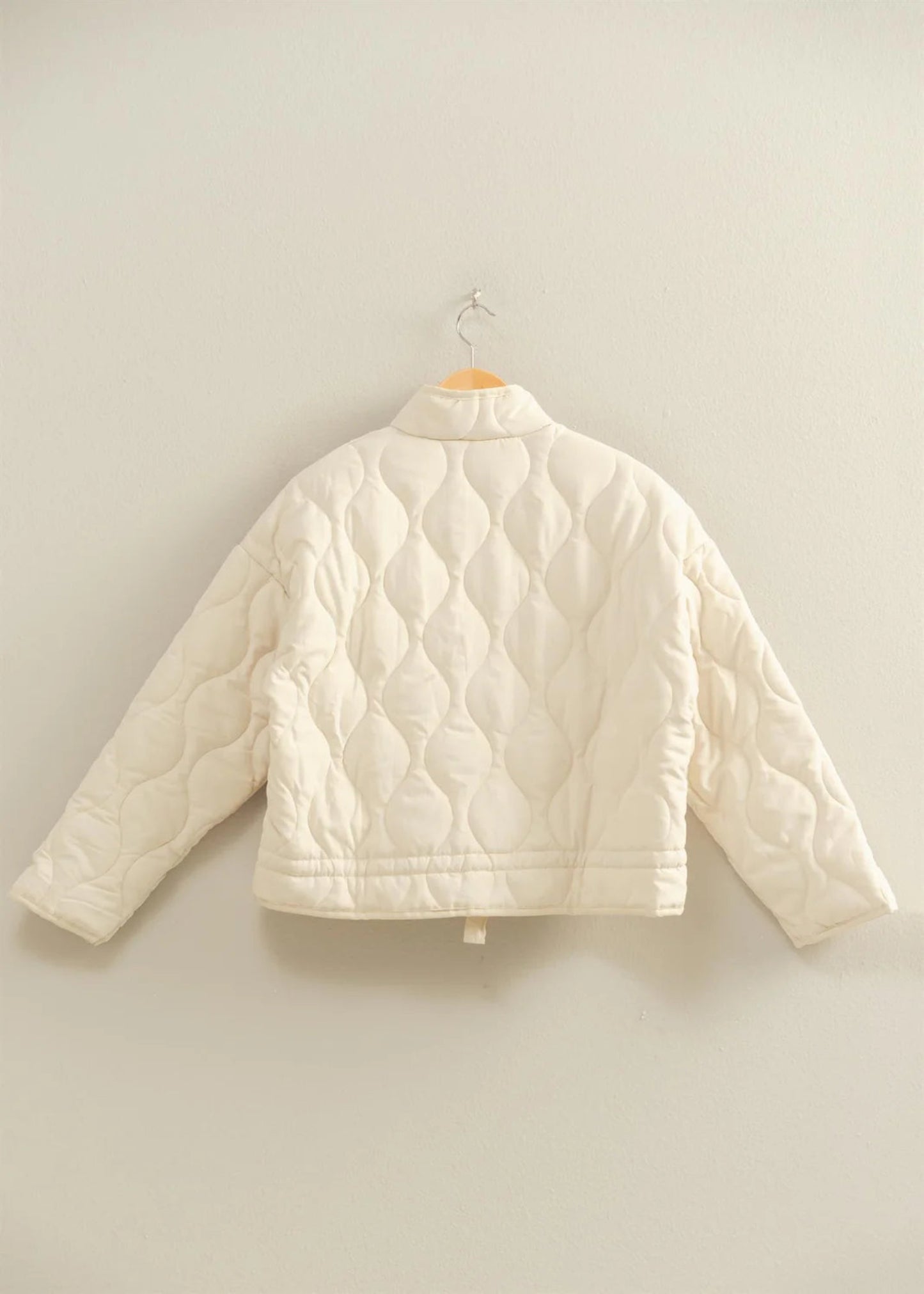 KINSLEY QUILTED JACKET - CREAM