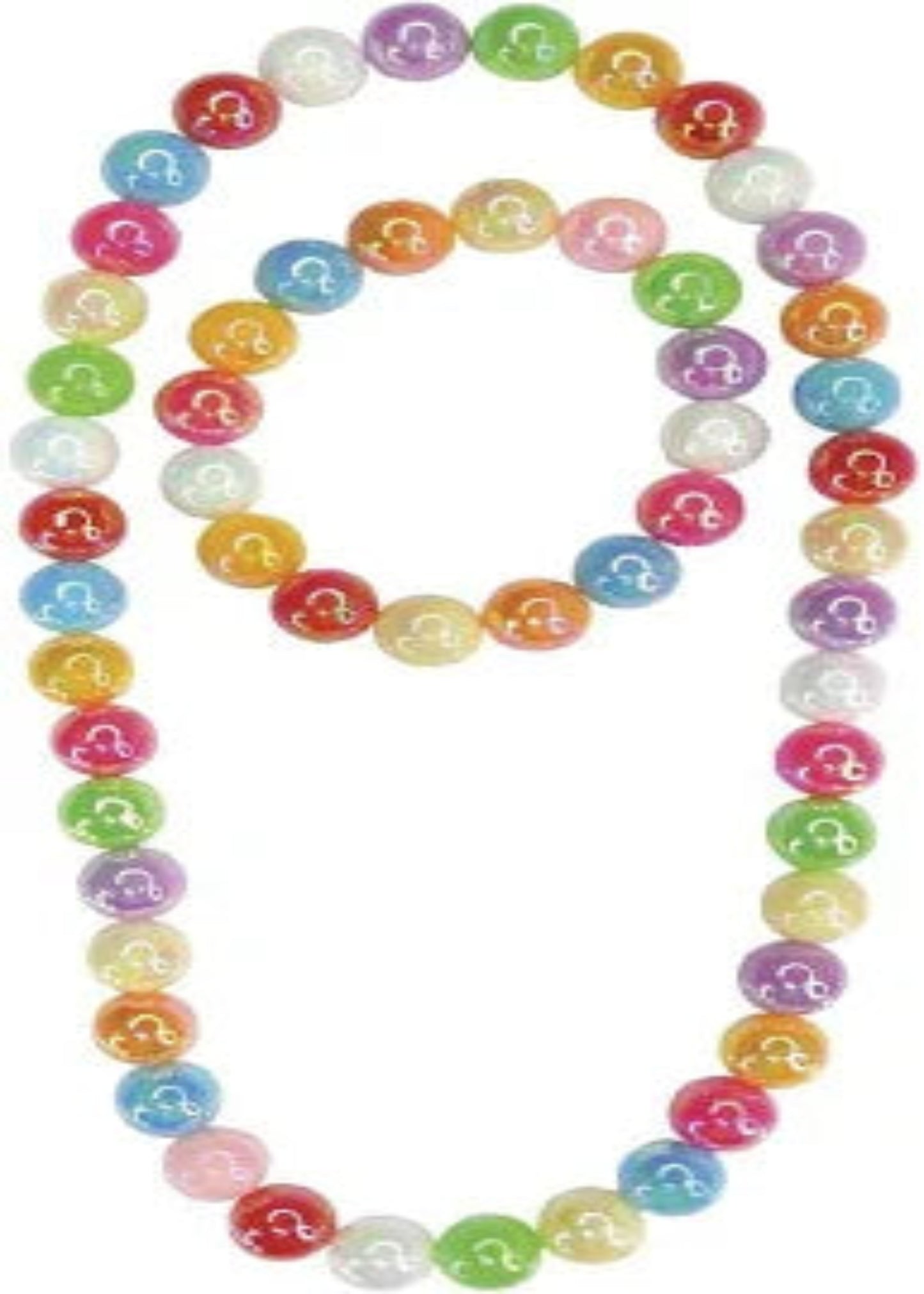 COLOUR ME RAINBOW NECKLACE AND BRACLET SET