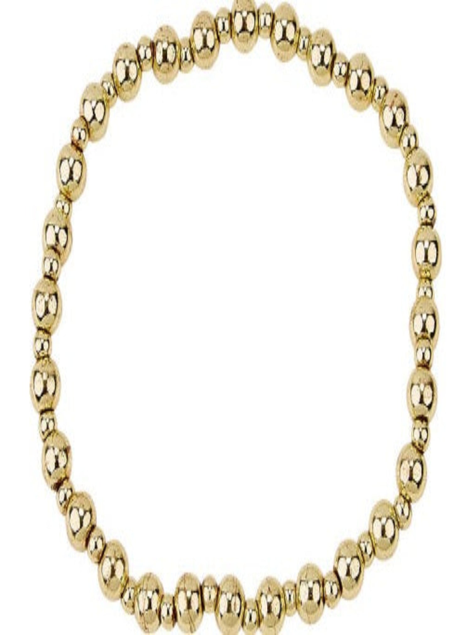 GRADUATED GOLD BALL BRACELET-3MM & 5MM
