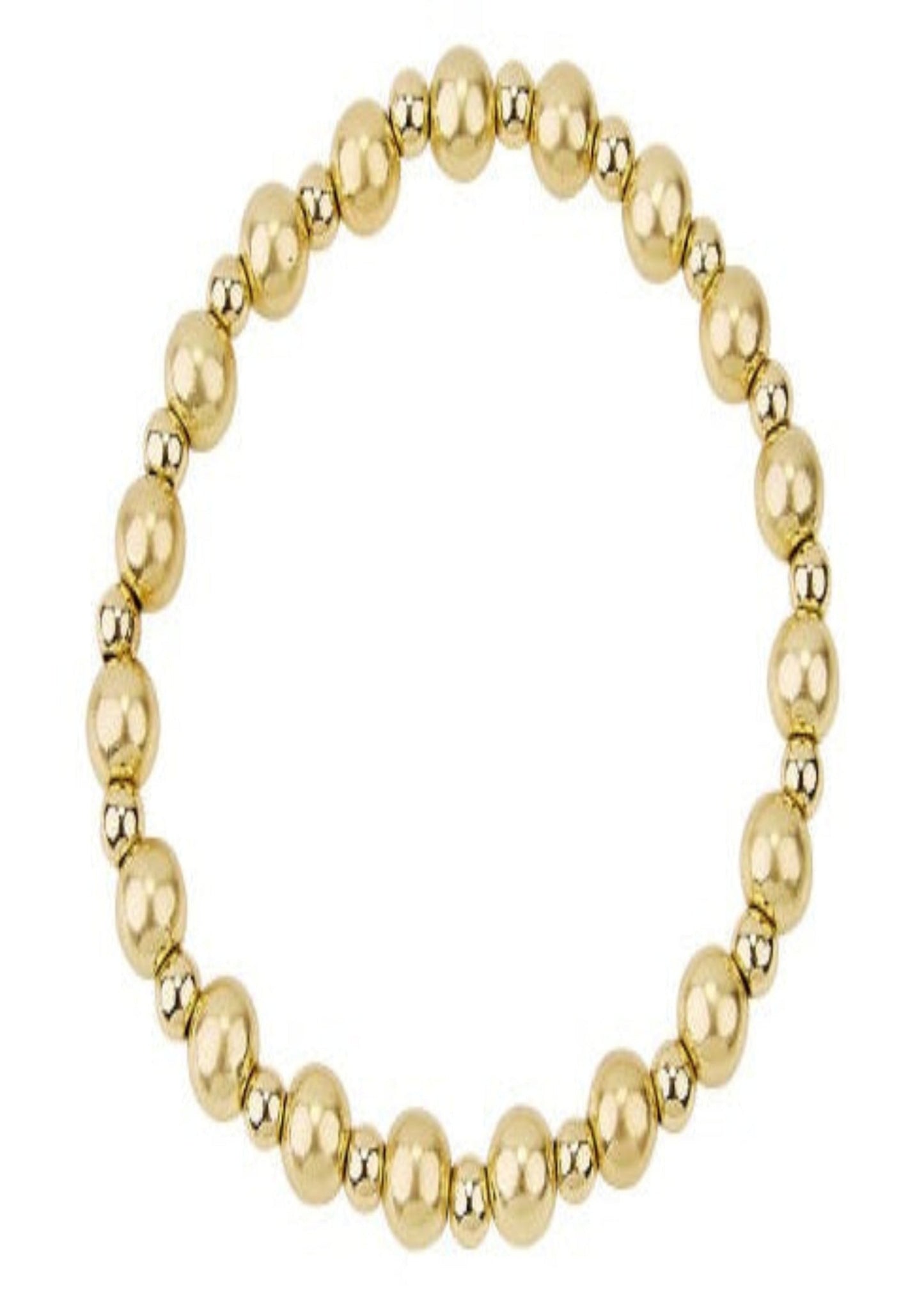GRADUATED GOLD BALL BRACELET-4MM & 6MM