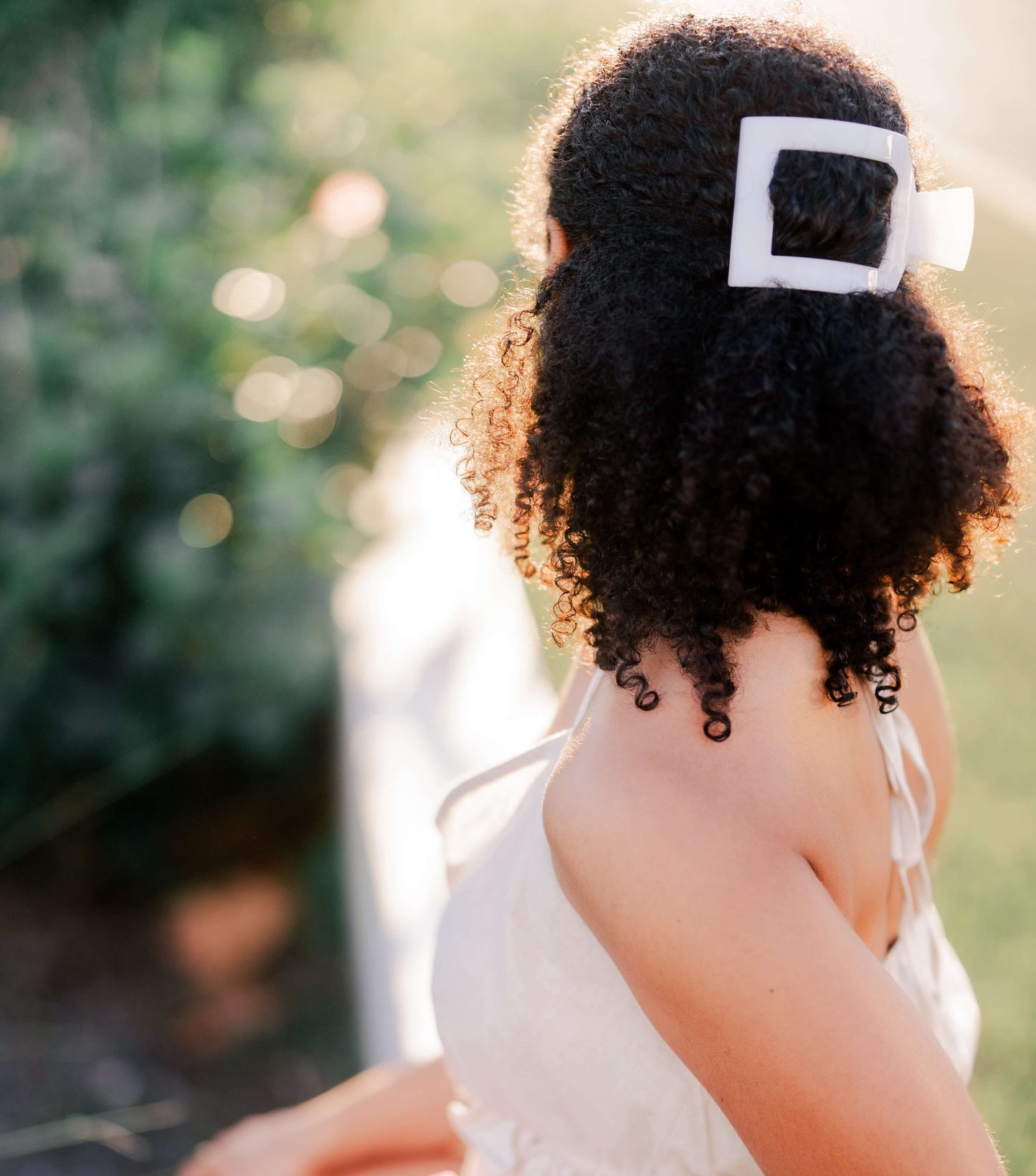 TELETIES Flat Square Hair Clip - Unbreakable Hair Accessory for Laying Back, Yoga, and Thick Hair