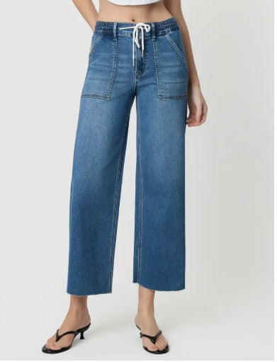 HIGH RISE SUPER SOFT DRAWSTRING BAGGY WIDE