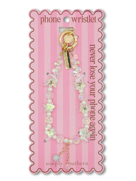 PHONE WRISTLET - CRYSTAL TWO DROP