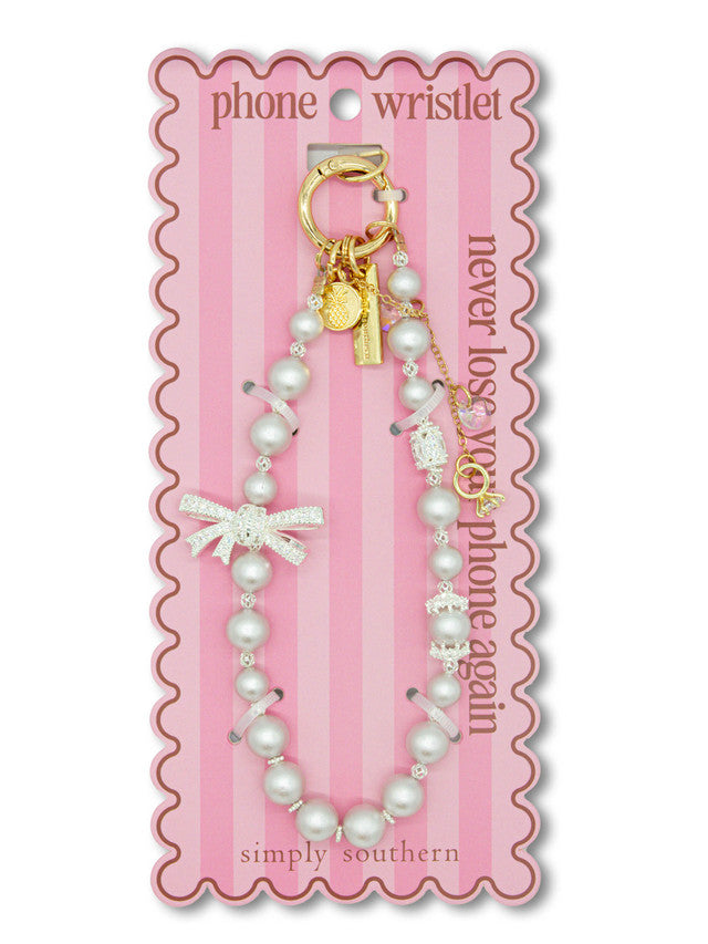 PHONE WRISTLET - RING PEARL