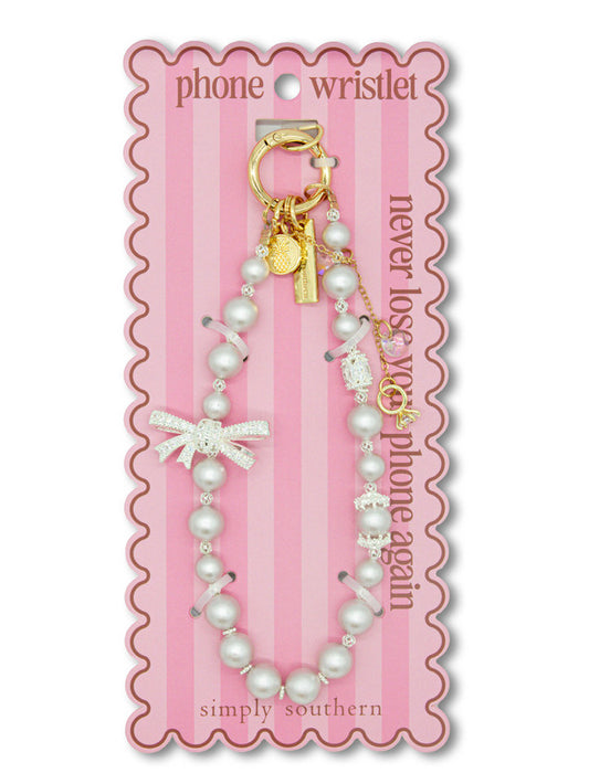 PHONE WRISTLET - RING PEARL