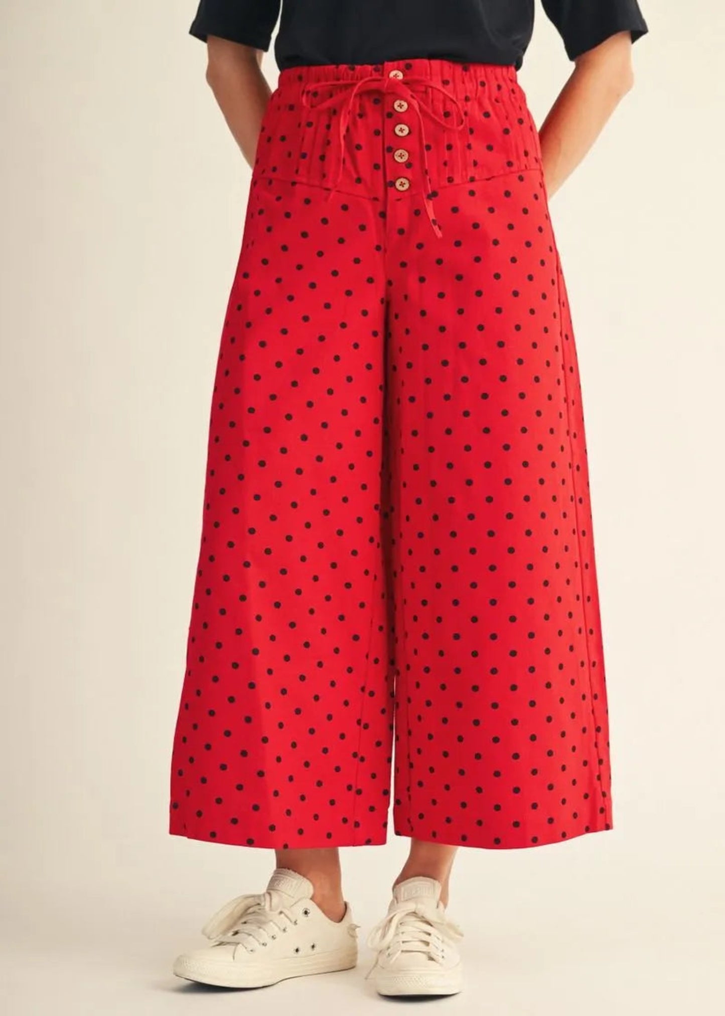 TRINI PANTS - RED POLKA DOT