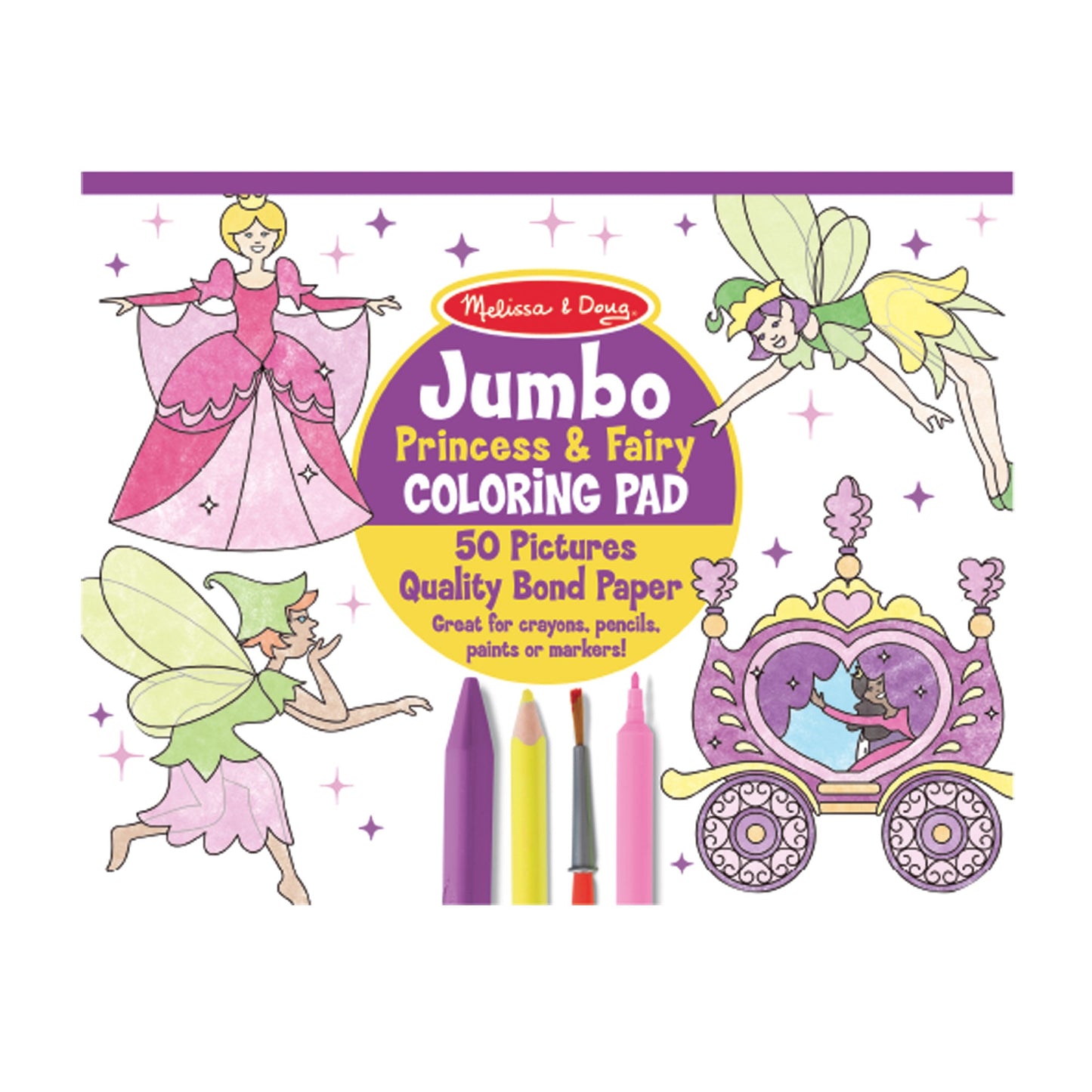JUMBO COLORING PAD PRINCESS & FAIRY