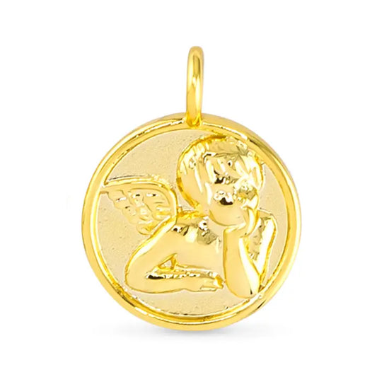 Angel Pendant Necklace Charm - Gold