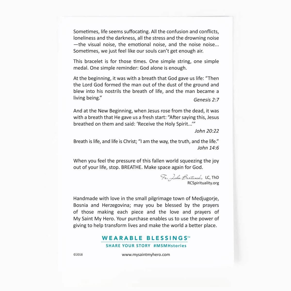 Breathe Blessing Bracelet