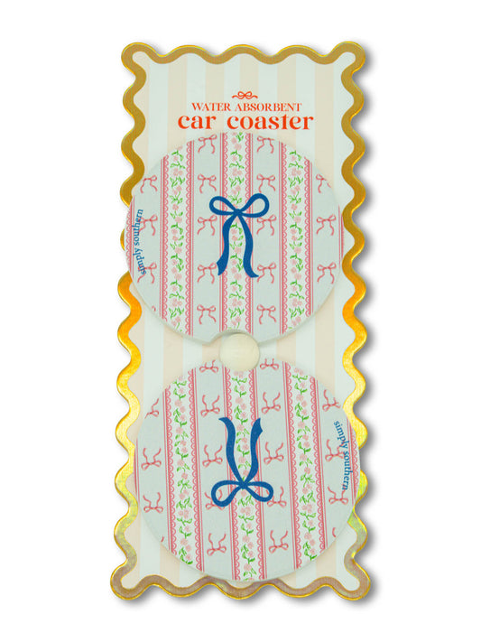 CAR COASTER: STRIPE BOW