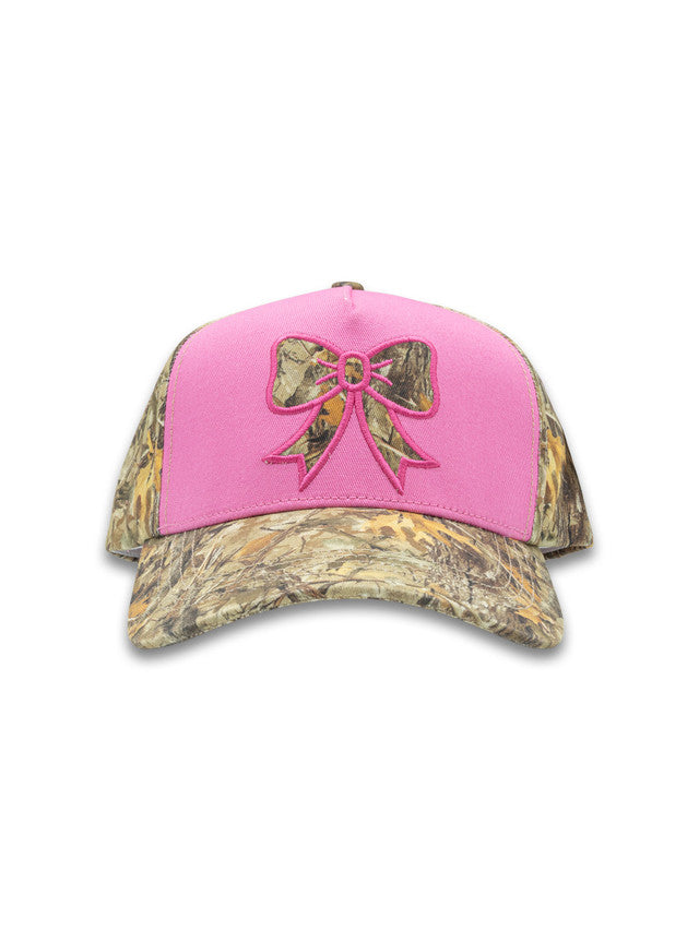 HAT- PINK BOW CAMO