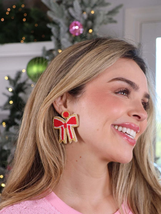 HOLIDAY BOW EARRINGS