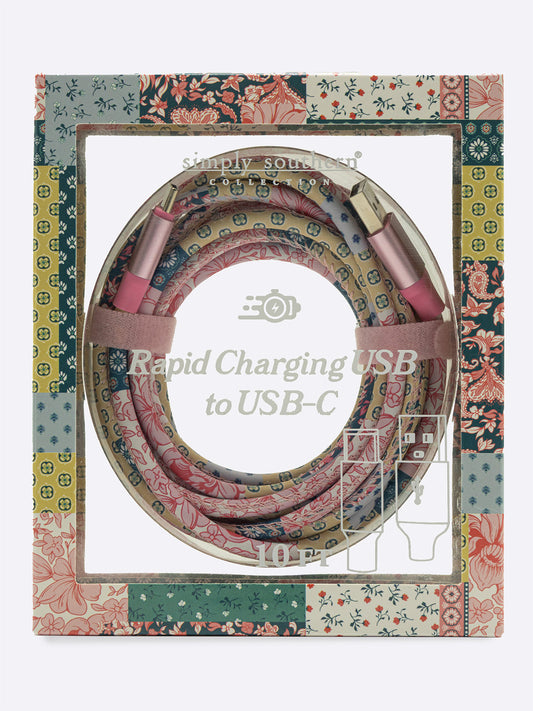 RAPID CHARGING USB TO USC - QUILTED PATTERN