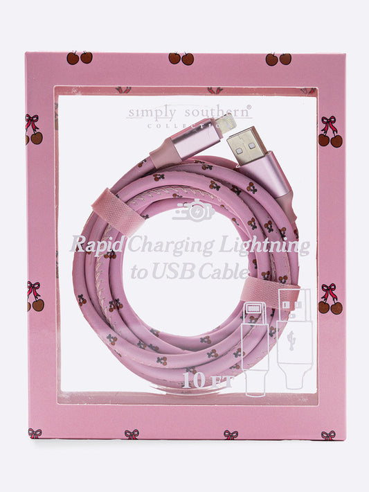 RAPID CHARGING USB CABLE - CHERRY