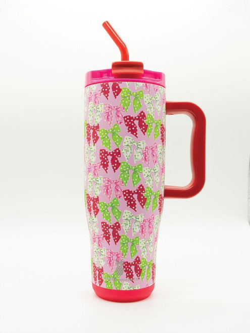 TUMBLER- BOW DOTS