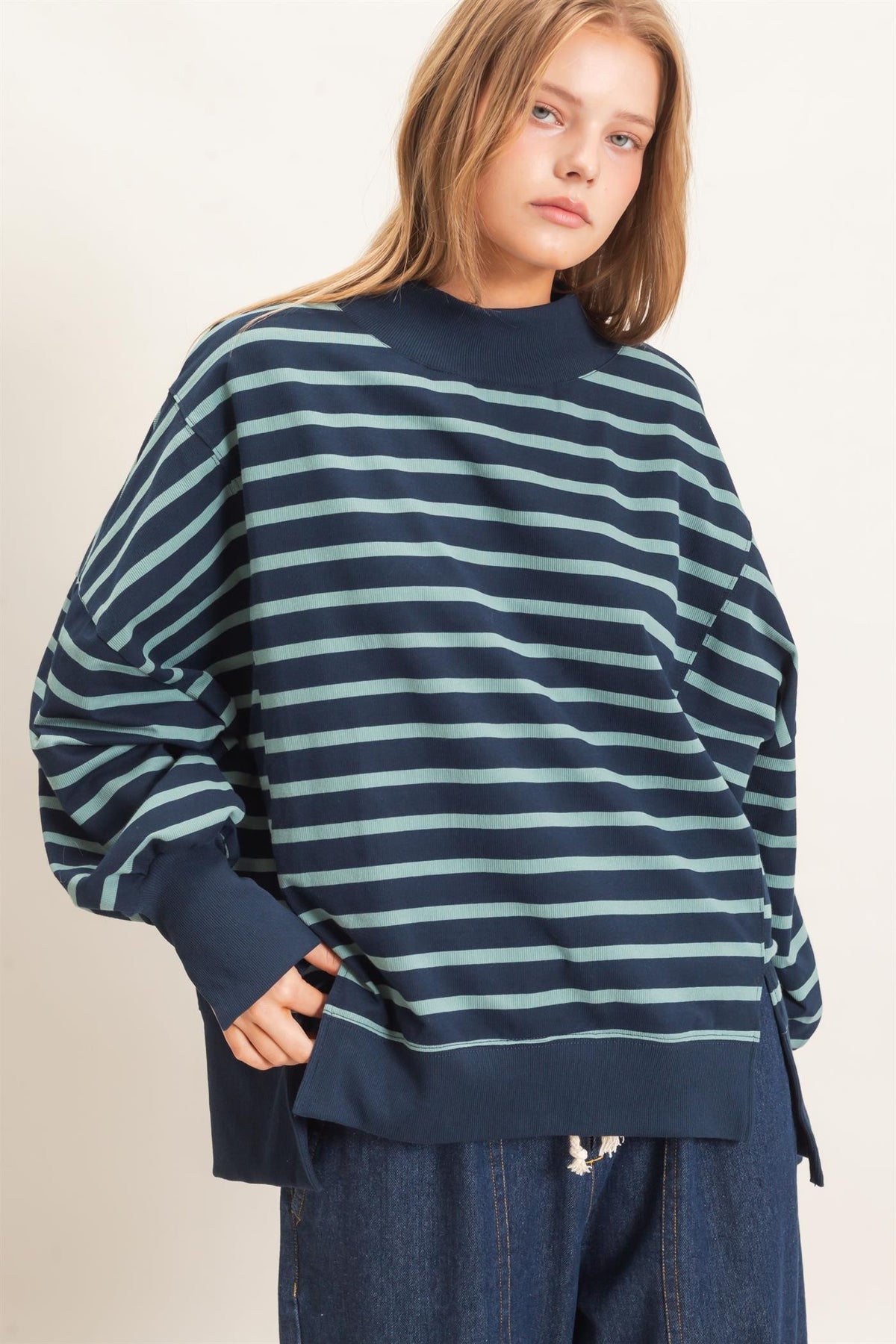 AURIE MOCKNECK - NAVY/SAGE