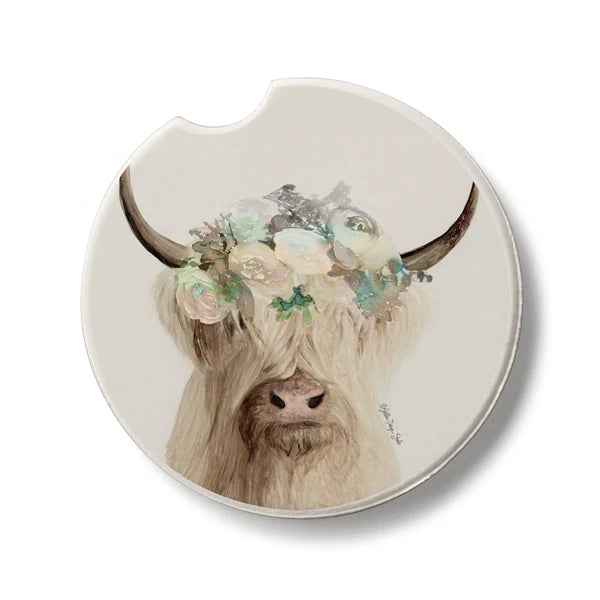 FLORAL HIGHLAND COW