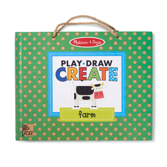 Natural Play: Play, Draw, Create Reusable Drawing & Magnet Kit - Farm