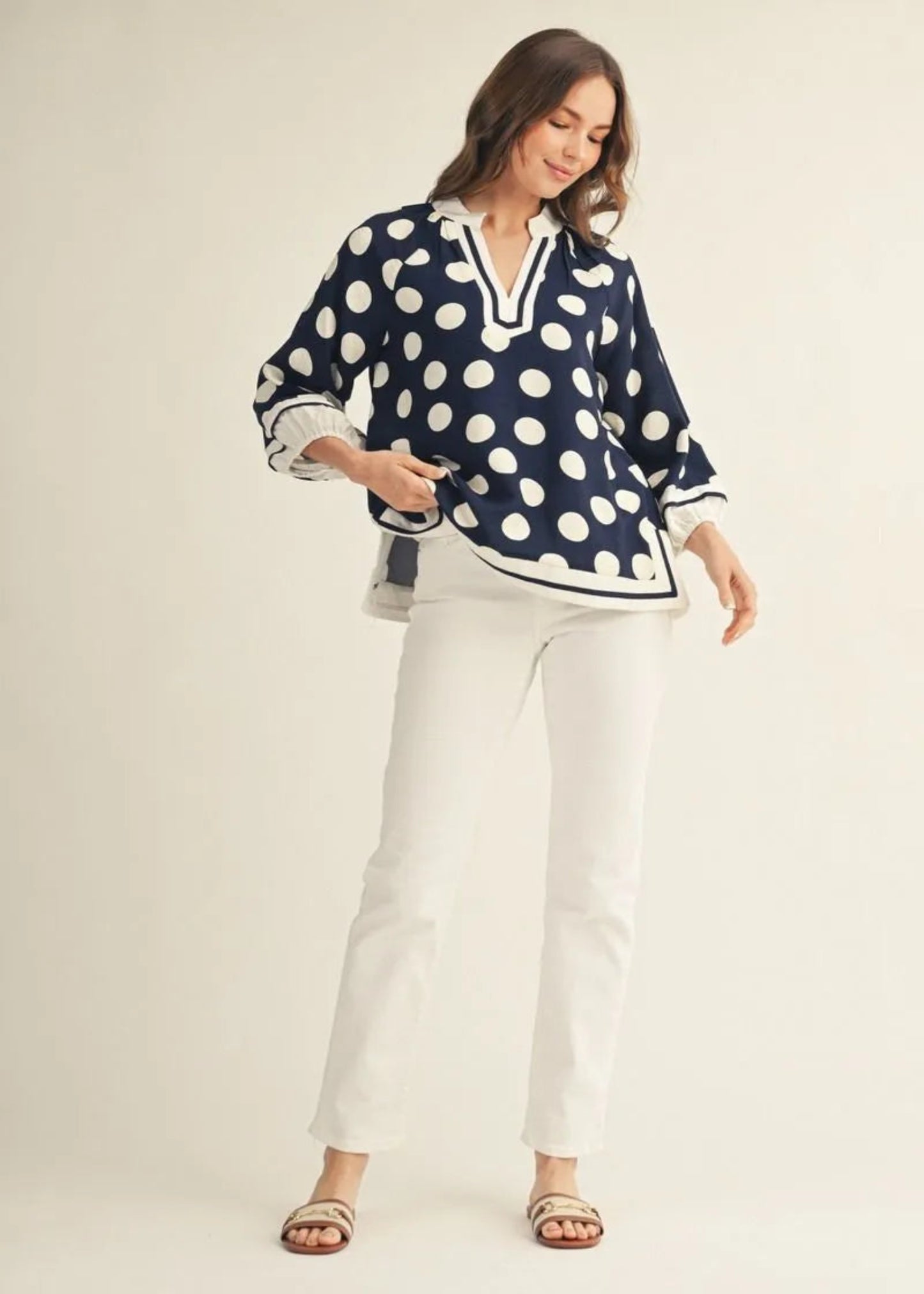 ELLA TOP - NAVY