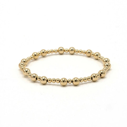 The Charleston 3x5 14k Gold filled Beaded Bracelet