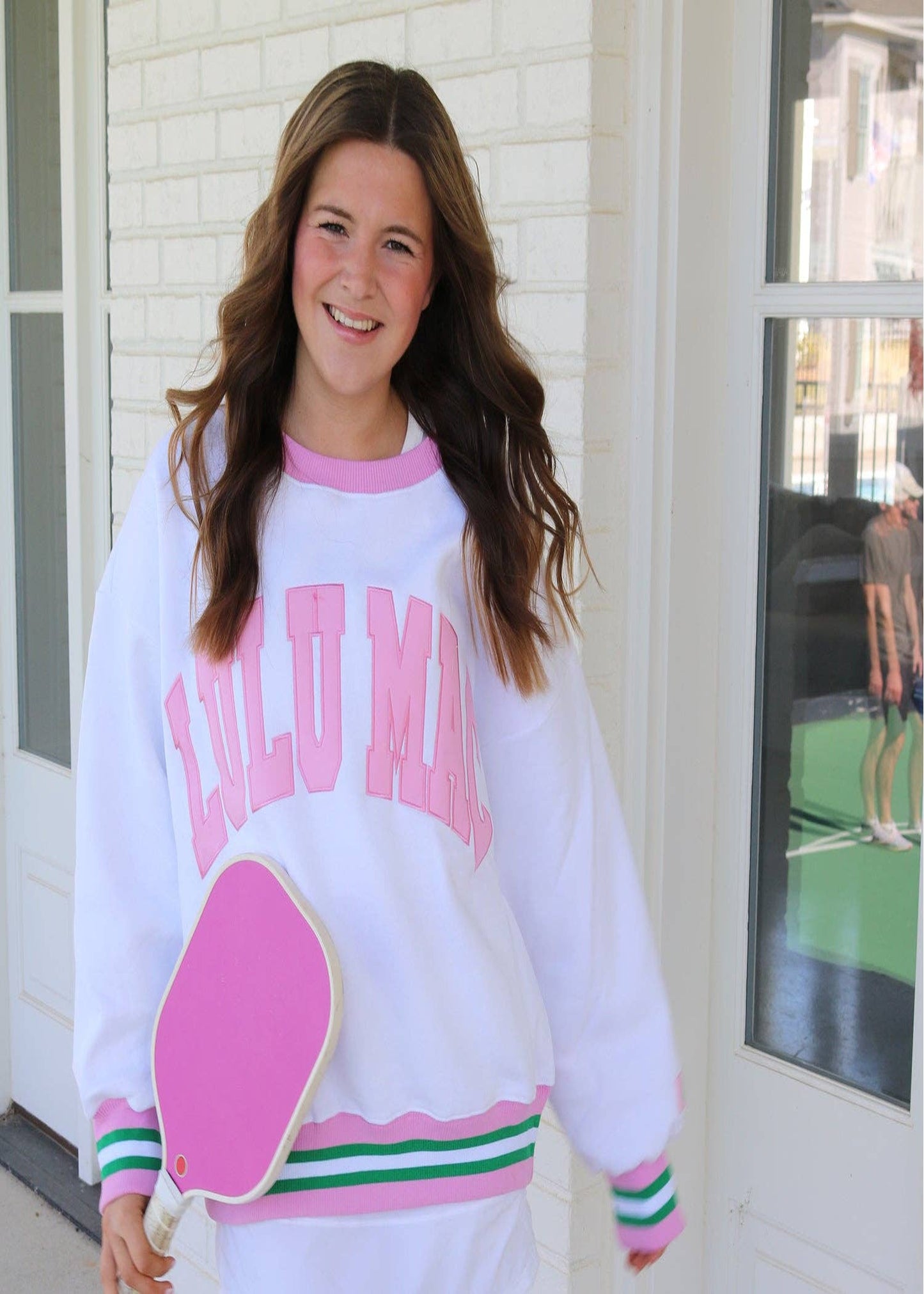 Social Society White/Pink Stitch