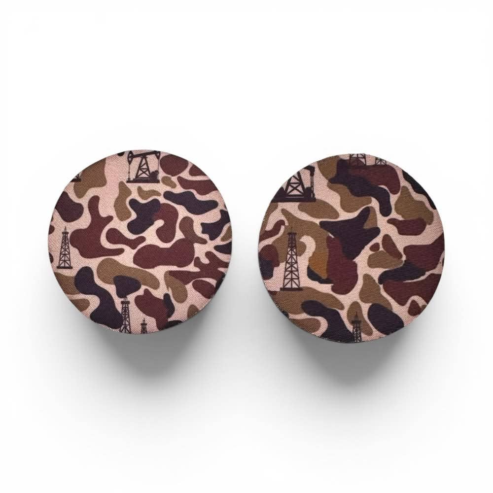 Oilfield Camo Neoprene Car Coasters