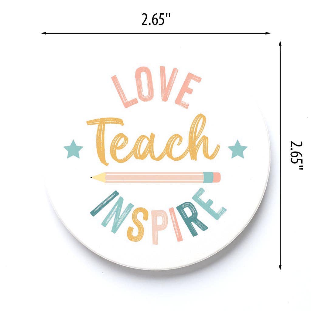 Car Coaster-Love Teach Inspire