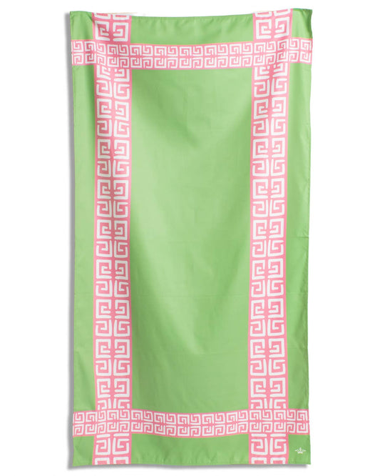 Cabana Cove Giant Beach Towel - Green/Pink/White