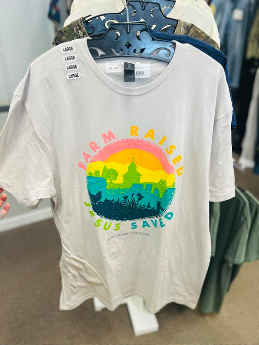 FARM RAISED JESUS SAVED DIS-ICE GREY