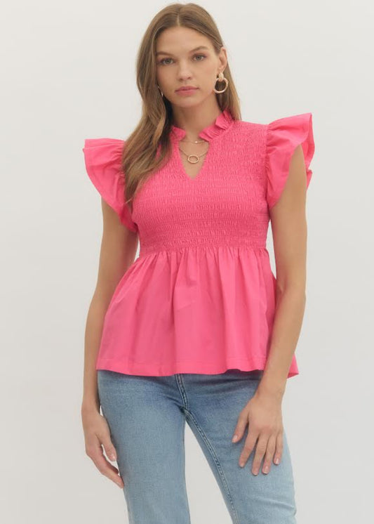 TALI TOP - BARBIE PINK